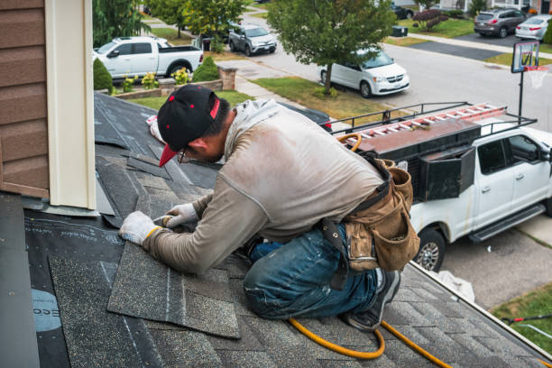 Professional Roof Repair technician working in Hunter, OH